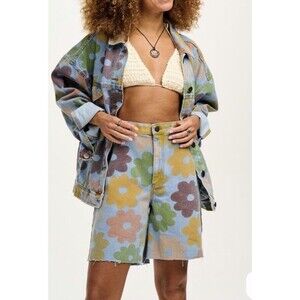 Lucy & Yak Multicolor Floral Jean Shorts